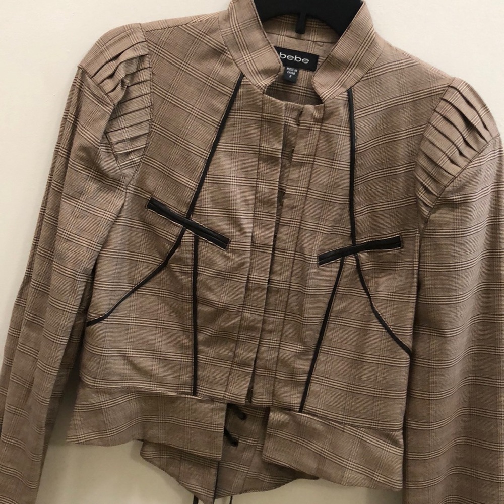 Pleated Leather Jacket